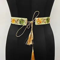 Brahmani Enterprise embroiderys saree Kamarband Belly Waist Hip Belt stretchable for wedding (SJ-2W-Pista)-thumb2