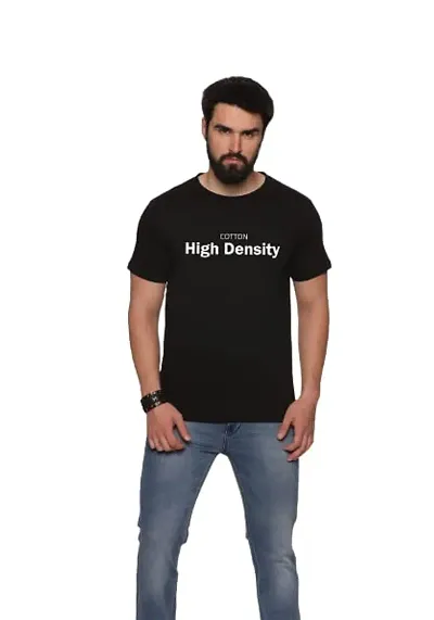 COTTON High Density Men's Regular Fit Round Neck Cotton Tshirt Pack of 1.