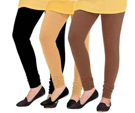 GlobyCraft Winter Wear Woolen Legging for Girls & Women (Pack of 3)