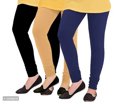 Milkyway Trends Pack of 3 Winter Wear Woolen/Thermal Leggings for Women  Girls ( Color:: Black, Beige  Navyblue )