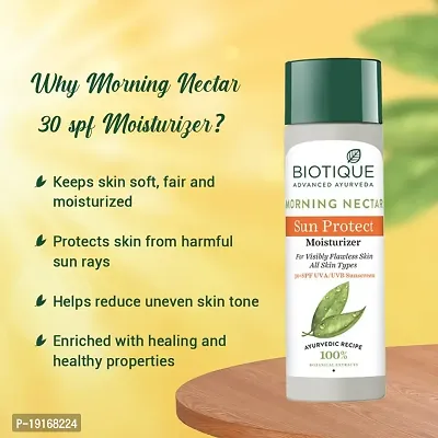 Biotique Morning Nectar Sun Protect Moisturizer Lotion For Visibly Flawless Skin All Skin Types, 120 ml-thumb4