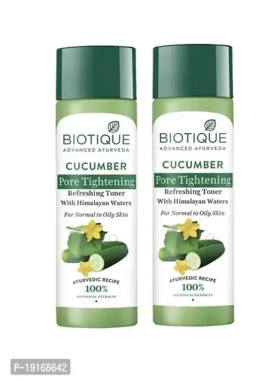 Biotique Bio Cucumber Pore Tightening Toner, 120ml (Pack of 2)