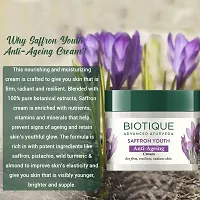 Biotique Saffron Youth Anti-Ageing Cream Reduces Fine Lines Lightens Dark Spots, 50G-thumb2