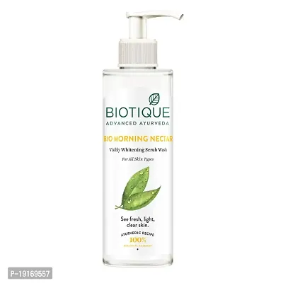 Biotique Bio Morning Nectar Visibly Whitening Scrub Wash, 200 ml