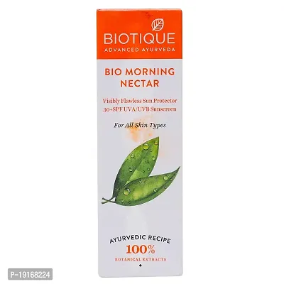 Biotique Morning Nectar Sun Protect Moisturizer Lotion For Visibly Flawless Skin All Skin Types, 120 ml