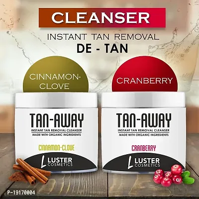 Luster Cosmetics TAN-AWAY Cinnamon Clove + Cranberry Instant Tan Removal Cleanser (Pack of 2-100ml each).-thumb5