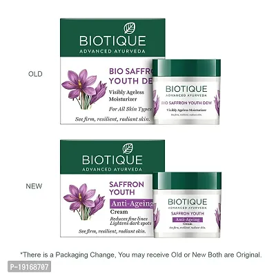 Biotique Saffron Youth Anti-Ageing Cream Reduces Fine Lines Lightens Dark Spots, 50G-thumb5