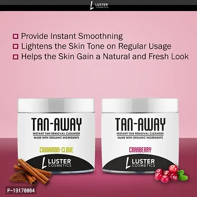 Luster Cosmetics TAN-AWAY Cinnamon Clove + Cranberry Instant Tan Removal Cleanser (Pack of 2-100ml each).-thumb2