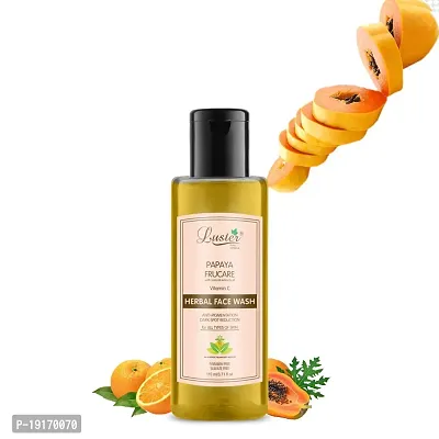 Luster Papaya Frucare Face Wash | Enriched With Vitamin C Extracts | Herbal Face Wash | Anti Pigmentation  Dark Spot Reduction | Paraben  Sulphate Free - 110ml (Pack of 4)-thumb2