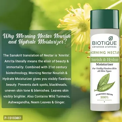 Biotique Morning Nectar Flawless Skin Moisturizer For All Skin Types, 190Ml-thumb5