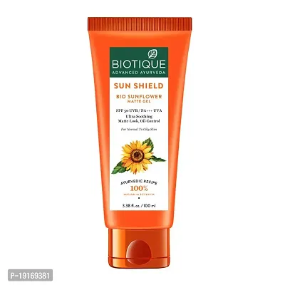 Biotique Bio Sunflower Matte Gel SPF 50 UVB/PA+++ UVA Sunscreen, 100 ml-thumb0