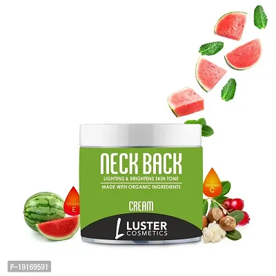 Luster Cosmetics Neck Back Cream | Brightens  Lightens Skin Tone | Enriched With Bearberry Extract, Shea Butter, Vitamin C  E | For Women  Men | For All Skin Types | Paraben Free - 100g-thumb0