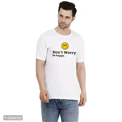 Groot Buzz 100% Cotton Round Neck White Printed T-Shirt of [ Dont Worry BE Happy]-thumb2