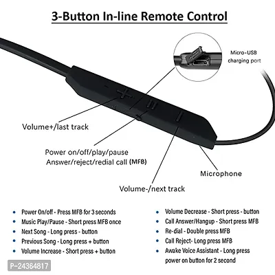 friction BT Max Bluetooth Wireless in Ear Earphones Behind The Neck Earphone with 30H Battery Life  Extra Bass, Incoming Call Vibration  with mic, Fast Charge  New Technology Headphone-thumb4