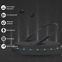 New BT Max Earphone Bluetooth Wireless in Ear  Extra Bass Neckband, Incoming Call Vibration, 30Hours Playtime  with mic-thumb2