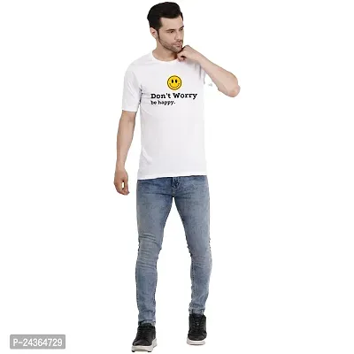 Groot Buzz 100% Cotton Round Neck White Printed T-Shirt of [ Dont Worry BE Happy]-thumb3