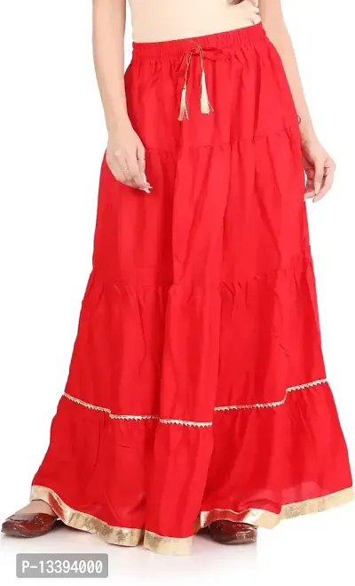 HIMCARE Women's Long Skirt (HCRS-15_XL_Red_X-Large)