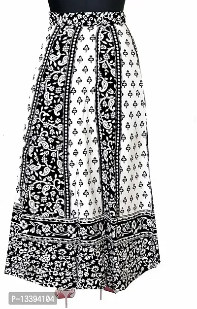 HIMCARE Women's Maxi Wraparound Skirt (HCWS-6_White_M)-thumb2