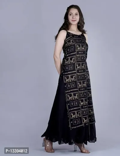 HIMCARE Women's Long Dress (HCCDR-1_L_Black_L)-thumb3