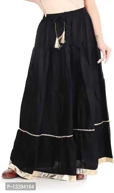 HIMCARE Women's Long Skirt (HCRS-11_XXL_Black_XX-Large)