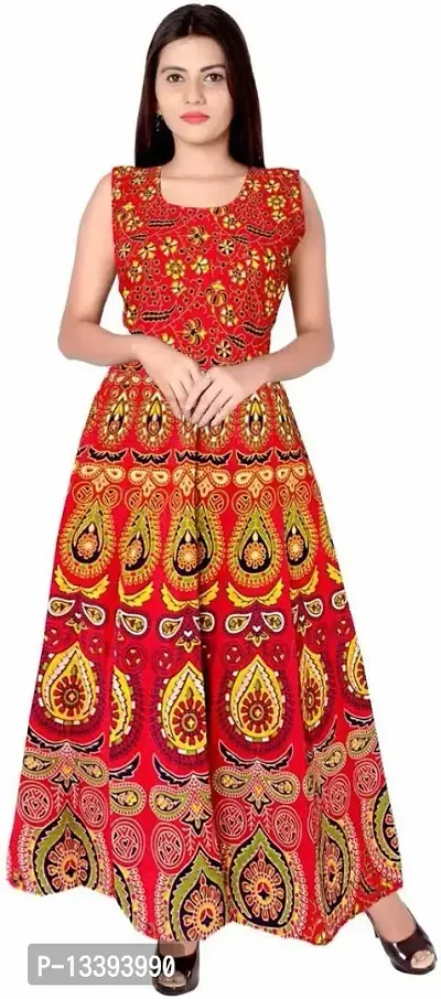 HIMCARE Women's Maxi Dress (HCCD-06_XL_Red_XL)