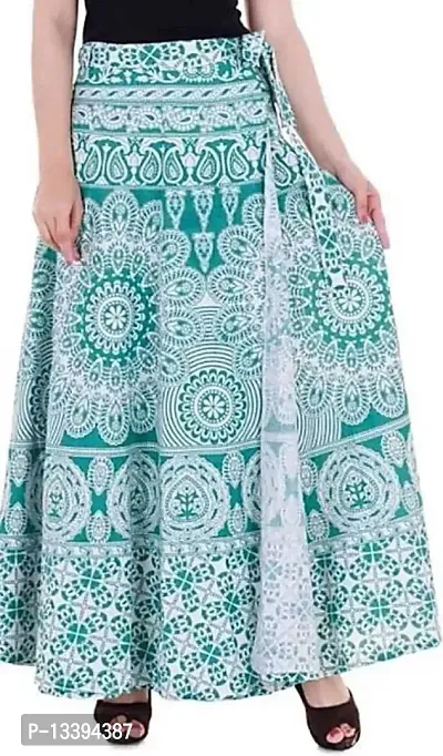 HIMCARE Women's Long Wraparound Skirt (HCCPS-4_Free_Green_Free)