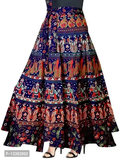 HIMCARE Women's Maxi Wraparound Skirt (HCWS-7_Dark Blue_XL)