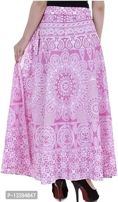 HIMCARE Women's Long Wraparound Skirt (HCCPS-1_Free_Pink_Free)-thumb2