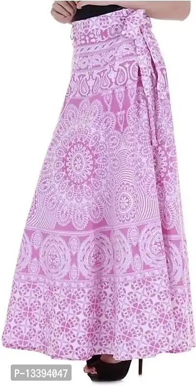 HIMCARE Women's Long Wraparound Skirt (HCCPS-1_Free_Pink_Free)-thumb3