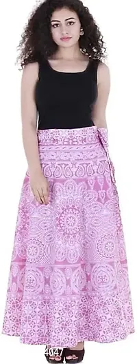 HIMCARE Women's Long Wraparound Skirt (HCCPS-1_Free_Pink_Free)-thumb4