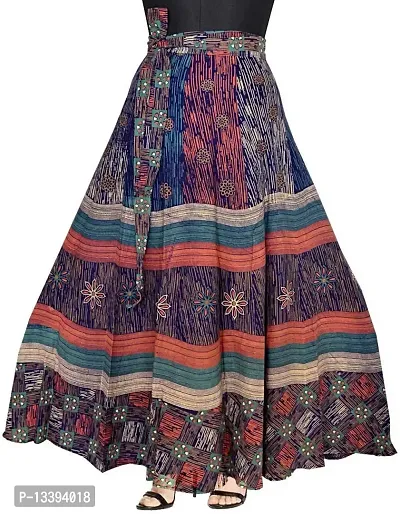 HIMCARE Women's Maxi Wraparound Skirt (HCWS-11_Brown_M)
