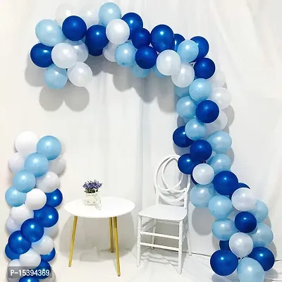 Khushbu Enterprises Blue, White  Pastel Blue Balloon For Birthday Theme Party Decoration