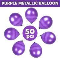 Khushbu Enterprises Metallic Purple Balloon For Birthday Theme Party Decoration-thumb1