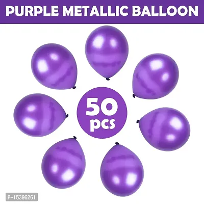 Khushbu Enterprises Metallic Purple Balloon For Birthday Theme Party Decoration-thumb2