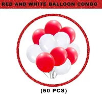 Khushbu Enterprises Red, White Balloon For Birthday Theme Party Decoration-thumb1