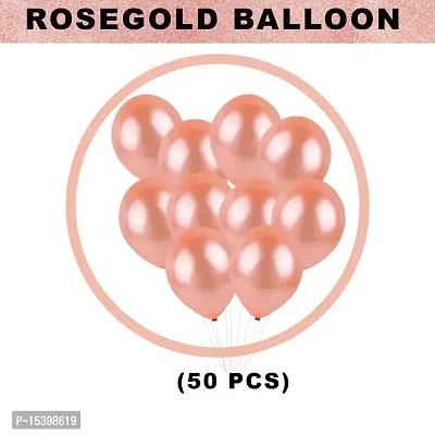 Khushbu Enterprises Metallic Rosegold Balloon For Birthday Theme Party Decoration-thumb2