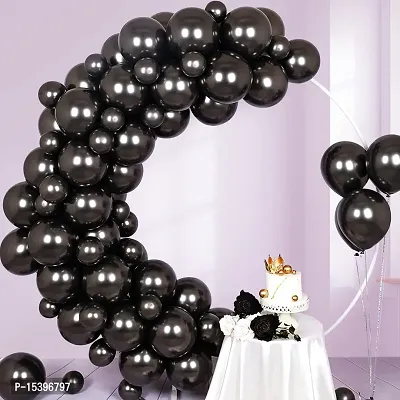 Khushbu Enterprises Black Balloon For Birthday Theme Party Decoration