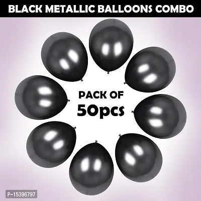 Khushbu Enterprises Black Balloon For Birthday Theme Party Decoration-thumb2