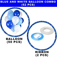 Khushbu Enterprises Blue, White  Pastel Blue Balloon For Birthday Theme Party Decoration-thumb1