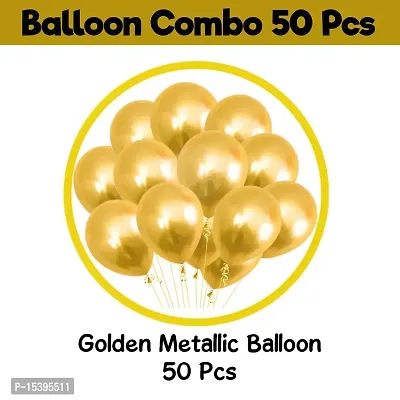 Khushbu Enterprises Metallic Gold Balloon For Birthday Theme Party Decoration-thumb2