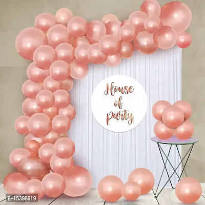 Khushbu Enterprises Metallic Rosegold Balloon For Birthday Theme Party Decoration