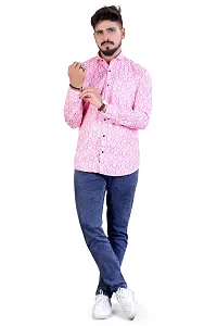 LUXURY CROWN Men's Printed Button Cotton Slim Fit Collared Casual Floral Fashion Regular Shirt (1005-4-011)-thumb4