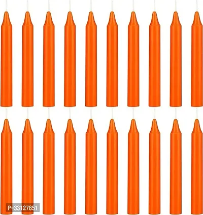 Classy Wax Candles- 20 Sticks,Orange-thumb0