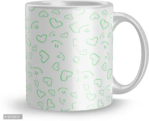 Ceramic White Printed Coffee Cup For Gift-thumb0