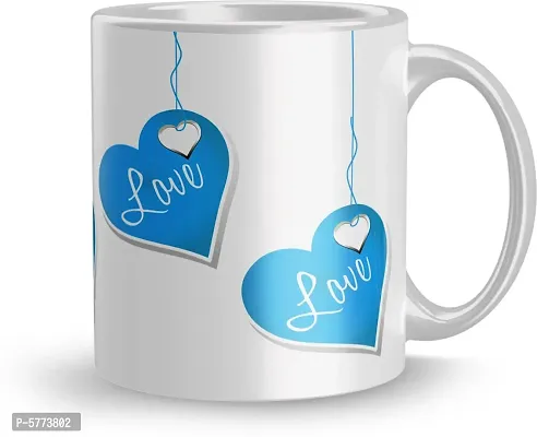 Ceramic White Printed Coffee Cup For Gift-thumb0