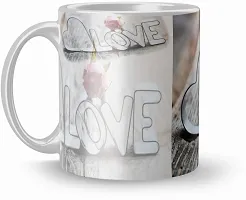 Ceramic White Printed Coffee Cup For Gift-thumb1