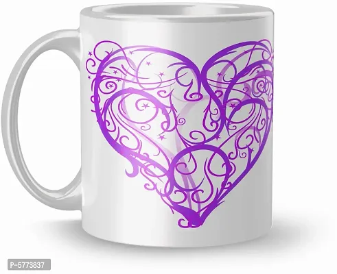 Ceramic White Printed Coffee Cup For Gift-thumb2