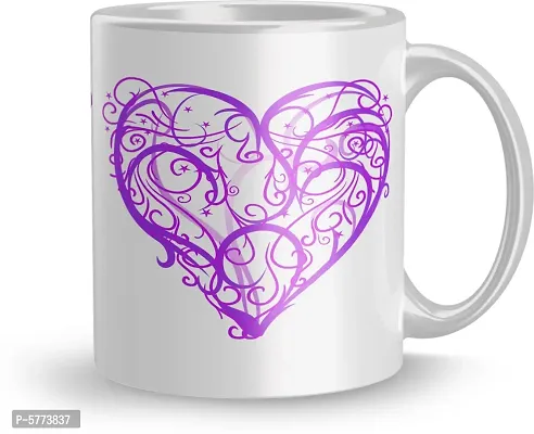 Ceramic White Printed Coffee Cup For Gift-thumb0