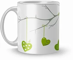 Ceramic White Printed Coffee Cup For Gift-thumb1