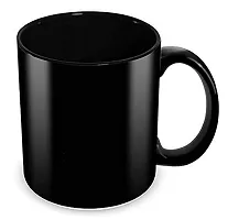 The NK Store Ceramic Black Coffee Mug | Glossy Black Mug |Plain Ceramic Mug| 330 ml,| Gift for Boy Friend ,Kids Gift for Kids,Brother,Gift for Girlfriend,Boyfriend,Husband,Wife-thumb1